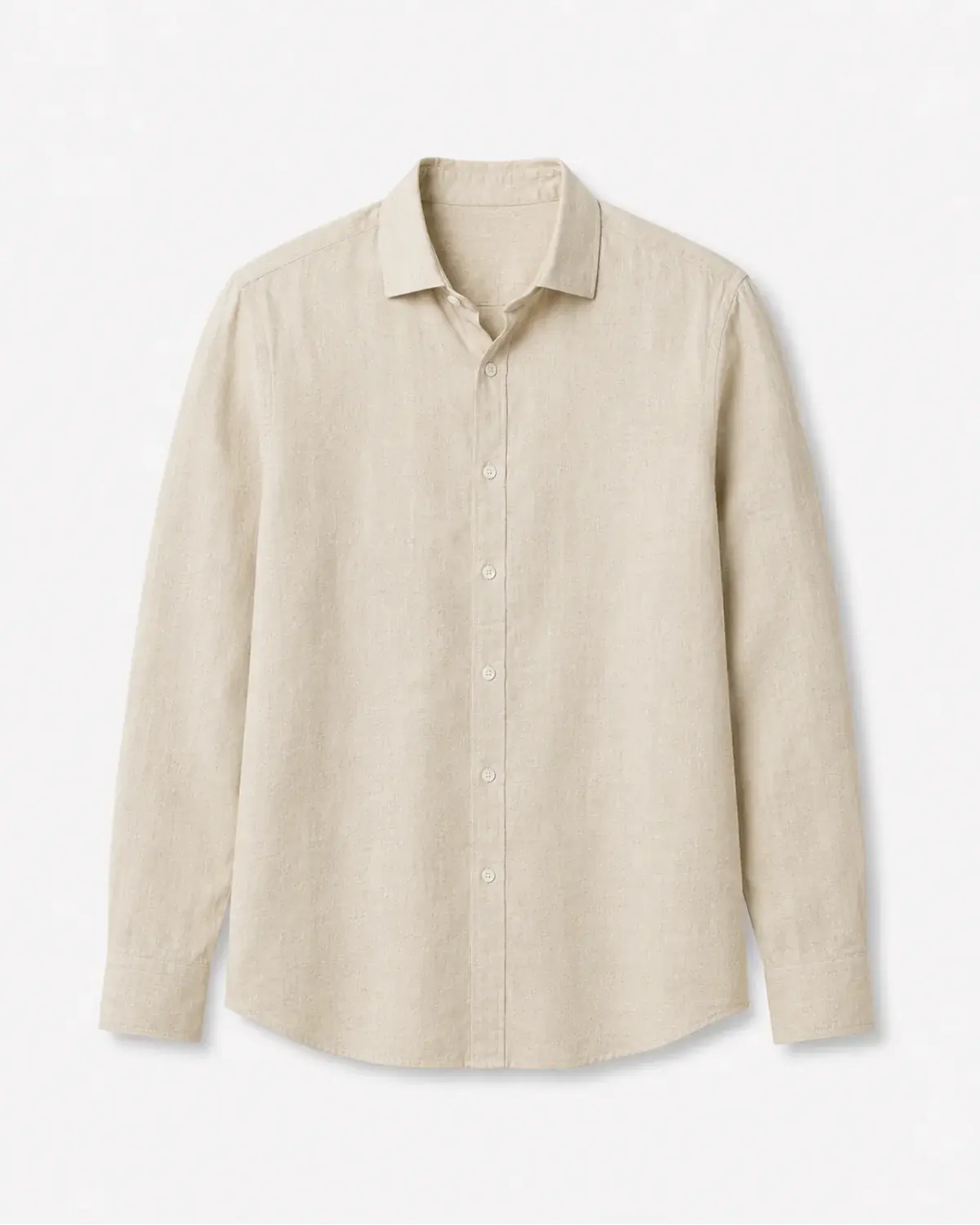 Camisa de lino arena