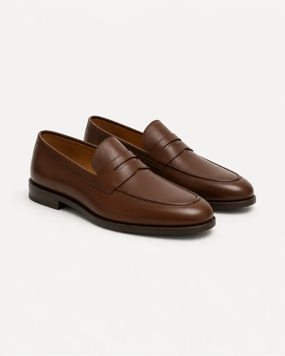 Mocasines de piel marrón